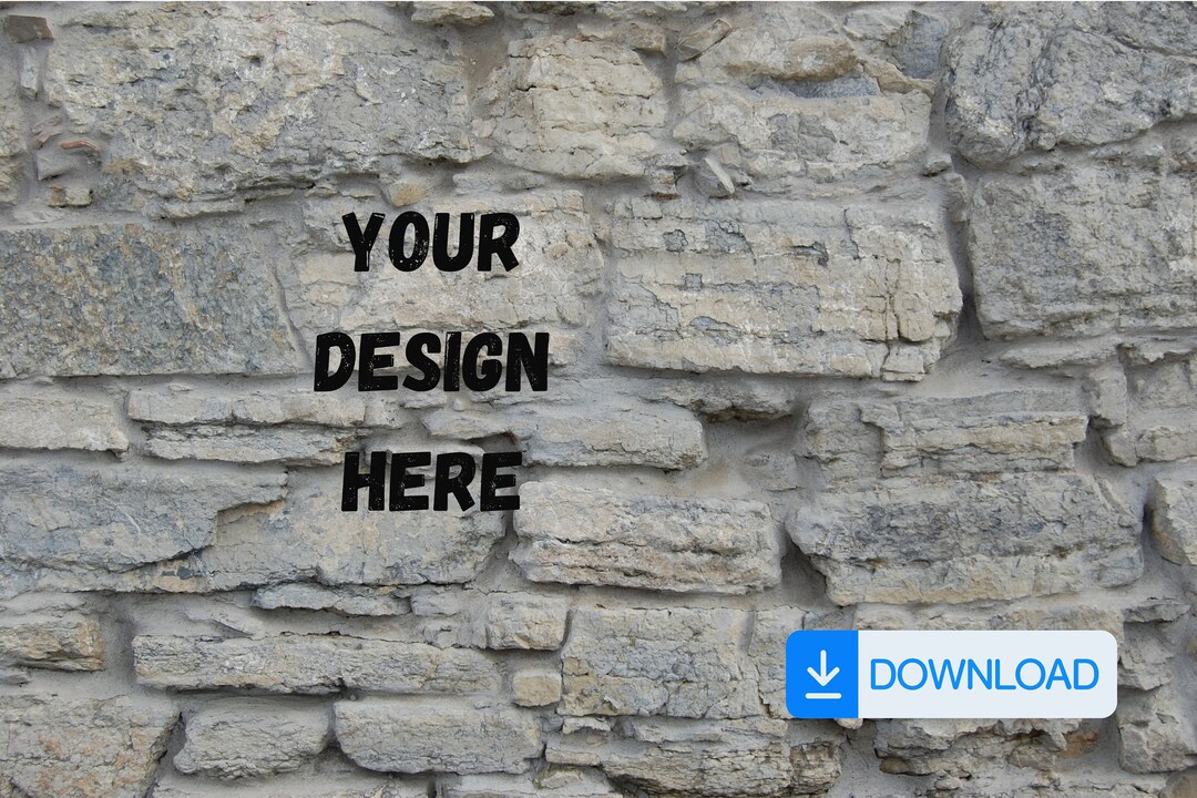 Clean Stone Wall Digital Photo Backgroundcastle Print Etsy