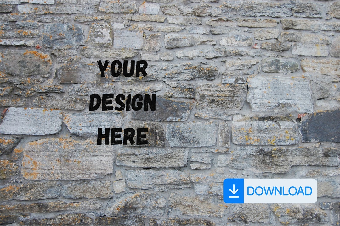 Clean Stone Wall Digital Photo Backgroundcastle Print Etsy