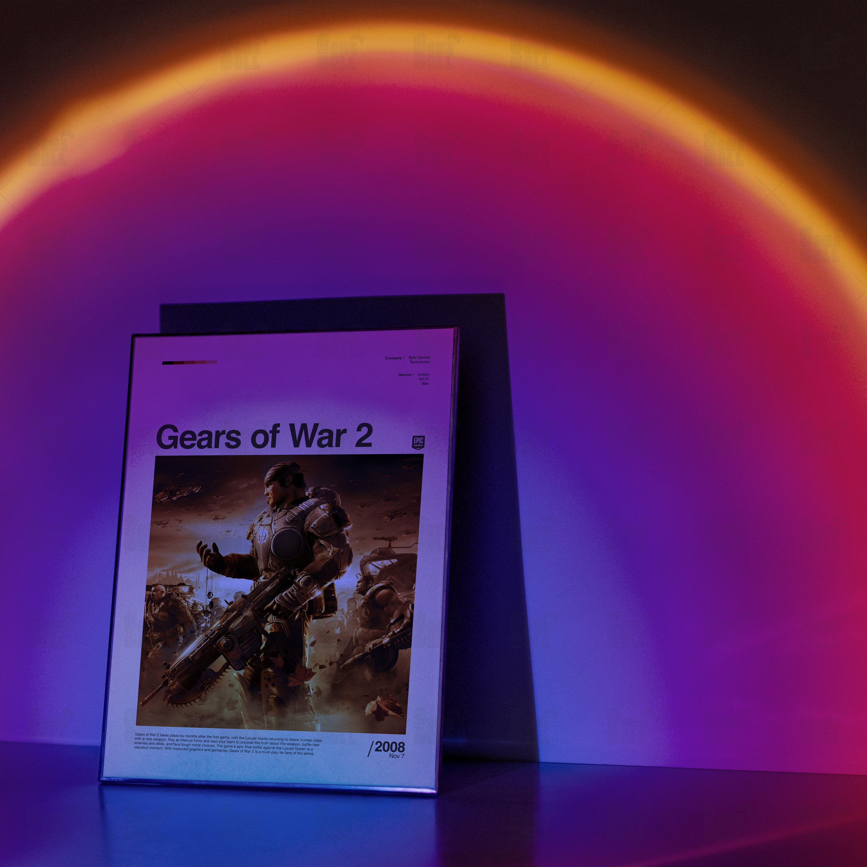 Gears of War 2 Poster Gaming Room Poster Gaming Wall Poster Etsy