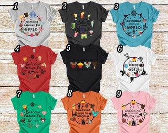 T-shirt Snacking Around the World, chemise Snacks Disney, chemise Snacking Magic Kingdom, chemise Snacking Disney, chemise Epcot, chemise Disneyworld,