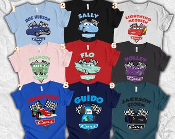 Disney Cars Shirt, Mcqueen, Sally, Mack, Mater, Guido, Fillmore Shirt, Familie passende Shirts, Disney Familienausflug Shirt, Autos Spaß Geschenk