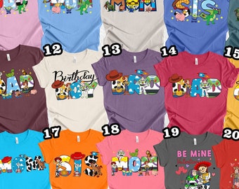 Toy Story Geburtstag Shirt, benutzerdefinierte Disney Geburtstag Junge Shirt, Toy Story Geburtstag Familie Shirt, benutzerdefinierte Toy Story Shirt, Geburtstagskind Geschenk,