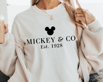 Mickey & Co Shirt, Mickey and Co. est. 1928 Sweater, Unisex Hoodie, Crewneck Sweater, Disney Hoodie, Disney Trip Shirt,Mickey Mouse Trip,y2k