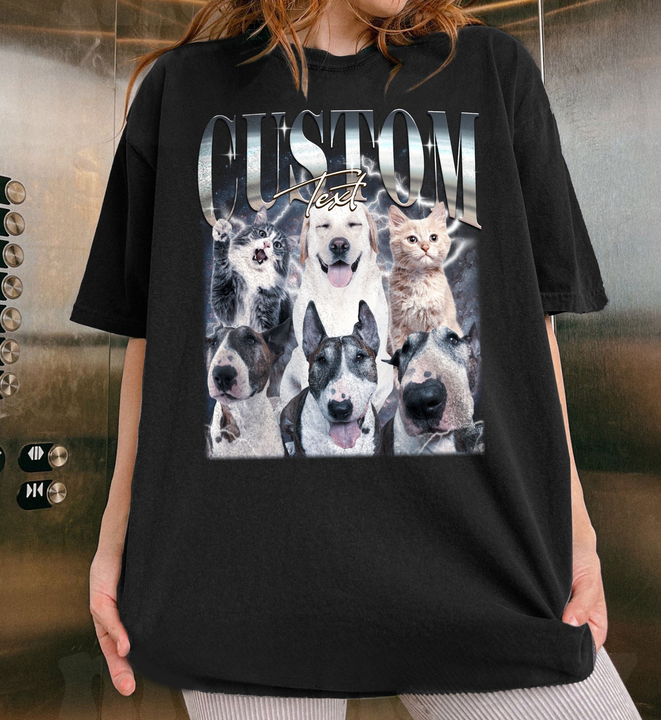Retro Custom Dog Shirt, Comfort Colors Retro Collage