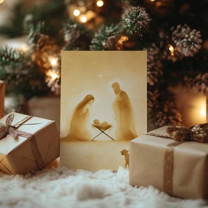 Lot de 6 cartes de Noël avec enveloppes Carte de voeux chrétienne, cartes de voeux bibliques, cartes de Noël religieuses, cadeaux chrétiens 5 x 7 pouces