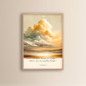 Above Earthy | Scripture Art Print Jesus Wall Art, Jesus painting, Christian Wall Art, Jesus Poster, Christian Art gifts | UNFRAMED |