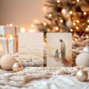Conjunto de 6 cartões de felicitações cristãos com envelopes, cartões de felicitações bíblicos, cartões de felicitações de Natal, presentes cristãos para mulheres 5x7