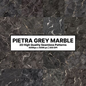 Pietra Grey Marble Pattern, Marble Stone Digital Paper - Fine Art Digital Paper - Stone Texture Background