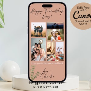 Friendship Day ECard -Easily edited and shared within minutes with your friends! Get it once and use it forever.