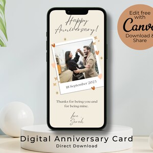 Carte d'anniversaire numérique - Facilement éditée, téléchargée et partagée en quelques minutes !