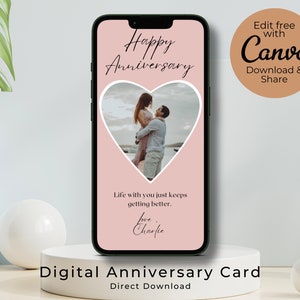 Carte d'anniversaire numérique - Facilement éditée, téléchargée et partagée en quelques minutes !