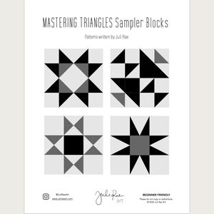 Triangles Sampler Blocks Quilt Pattern | Beginner Quilt Pattern | Ohio Star Quilt Pattern | Easy Modern Quilt Pattern