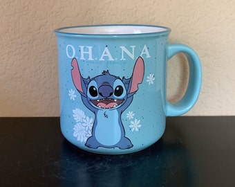 Caneca de café / xícara de chá OHANA STITCH Jumbo licenciada oficialmente pela DISNEY, 18 oz. - Usado