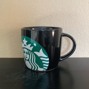 STARBUCKS BARISTA Mermaid Logo Black Color Coffee Mug / Tea Cup 14 oz. - Preowned