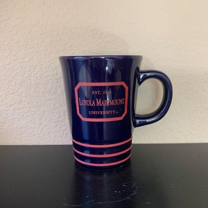 COLLEGE LOYOLA MARYMOUNT University Navy Coffee Mug / Tea Cup 14 oz. - Preowned