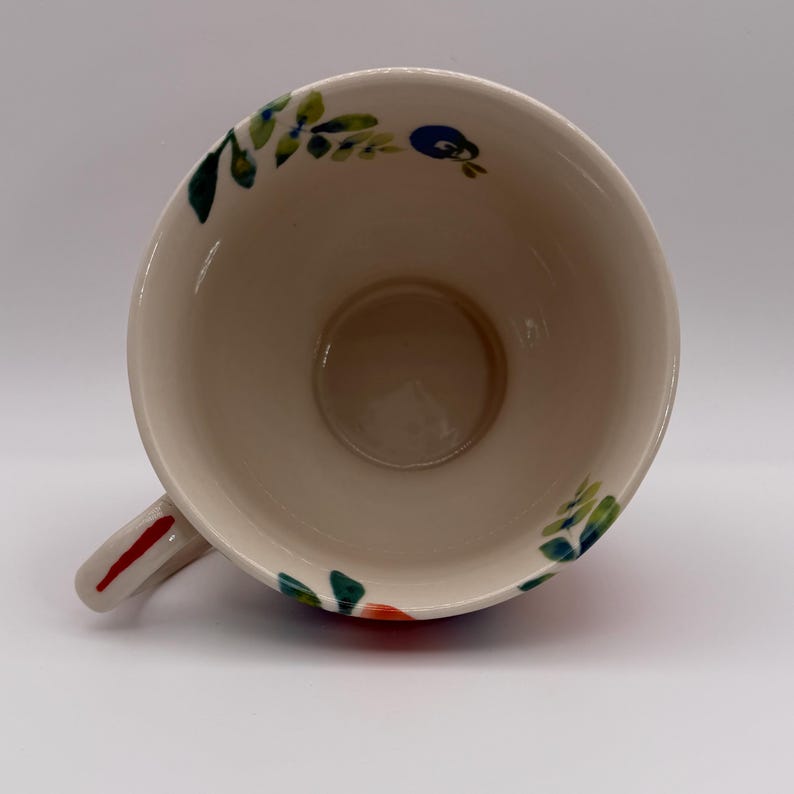 ANTHROPOLOGIE Dodi Bunny Boho Floral Pedestal Mug 14 oz. - Preowned image 5