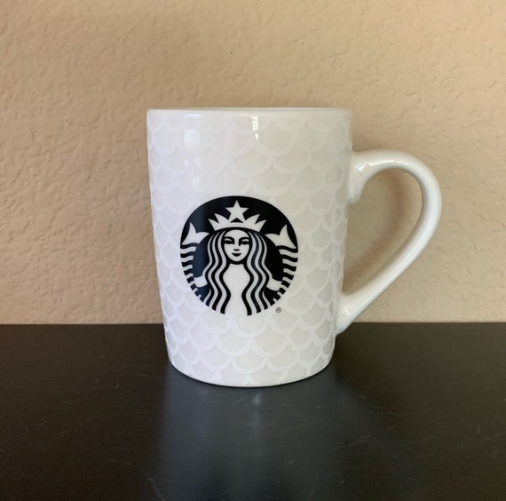 STARBUCKS Scalloped White Cream Coffee Mug / Tea Cup 10 Oz. - Preowned -  Etsy Norway