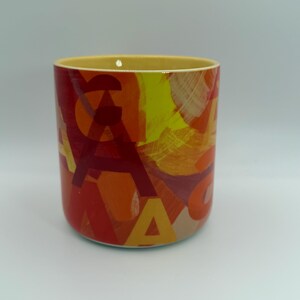 ANTHROPOLOGIE Lottie Monogram Letter A Mug 16 oz. - Preowned image 4