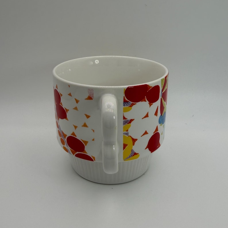 ANTHROPOLOGIE Stackable Floral Multicolor Mug 8 oz. - Preowned image 2