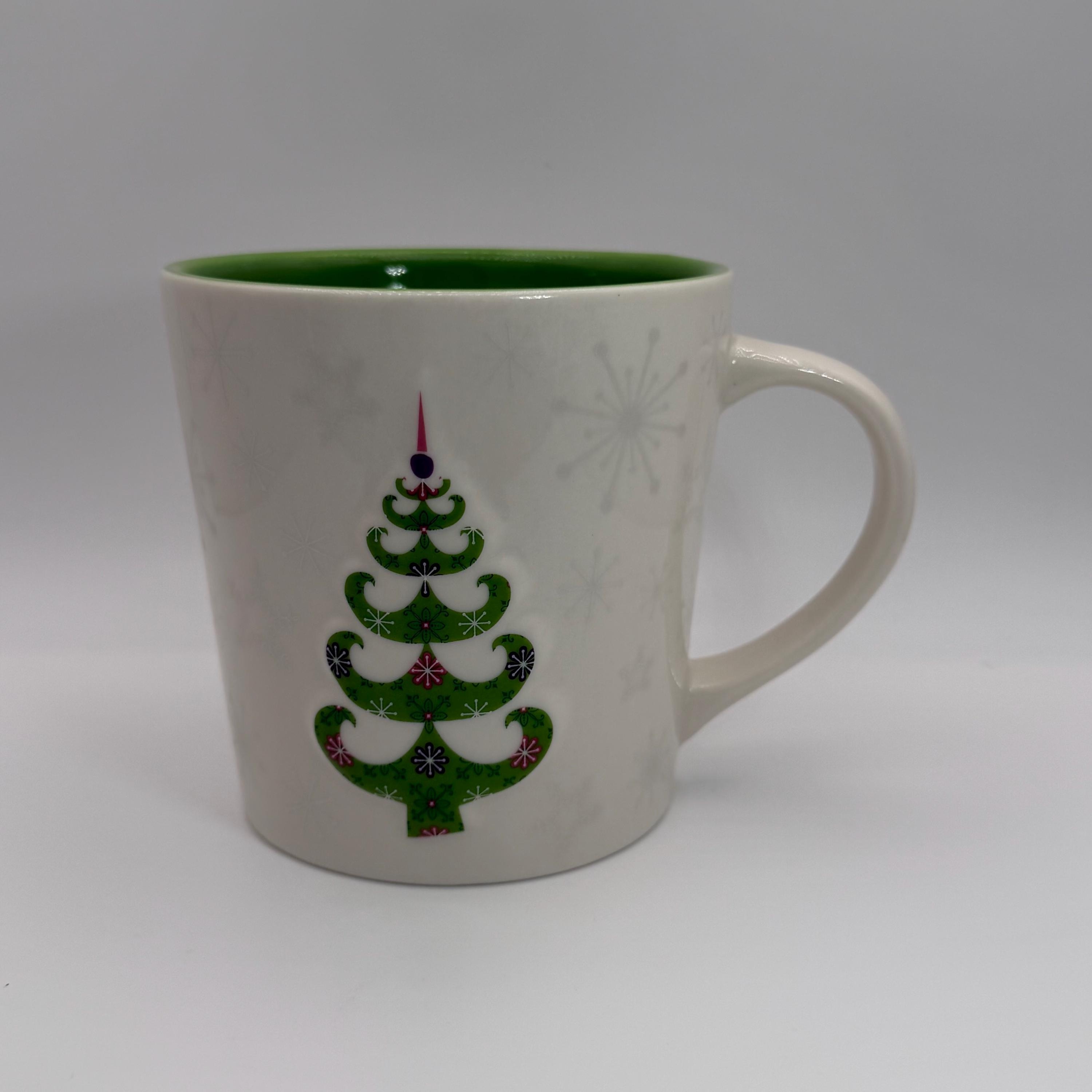 STARBUCKS Holiday Snowflakes Embossed Christmas Tree Mug 17 Oz. - Preowned  - Etsy