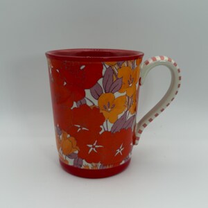 ANTHROPOLOGIE Lyla Color Red Mug 9 oz. - Preowned image 1