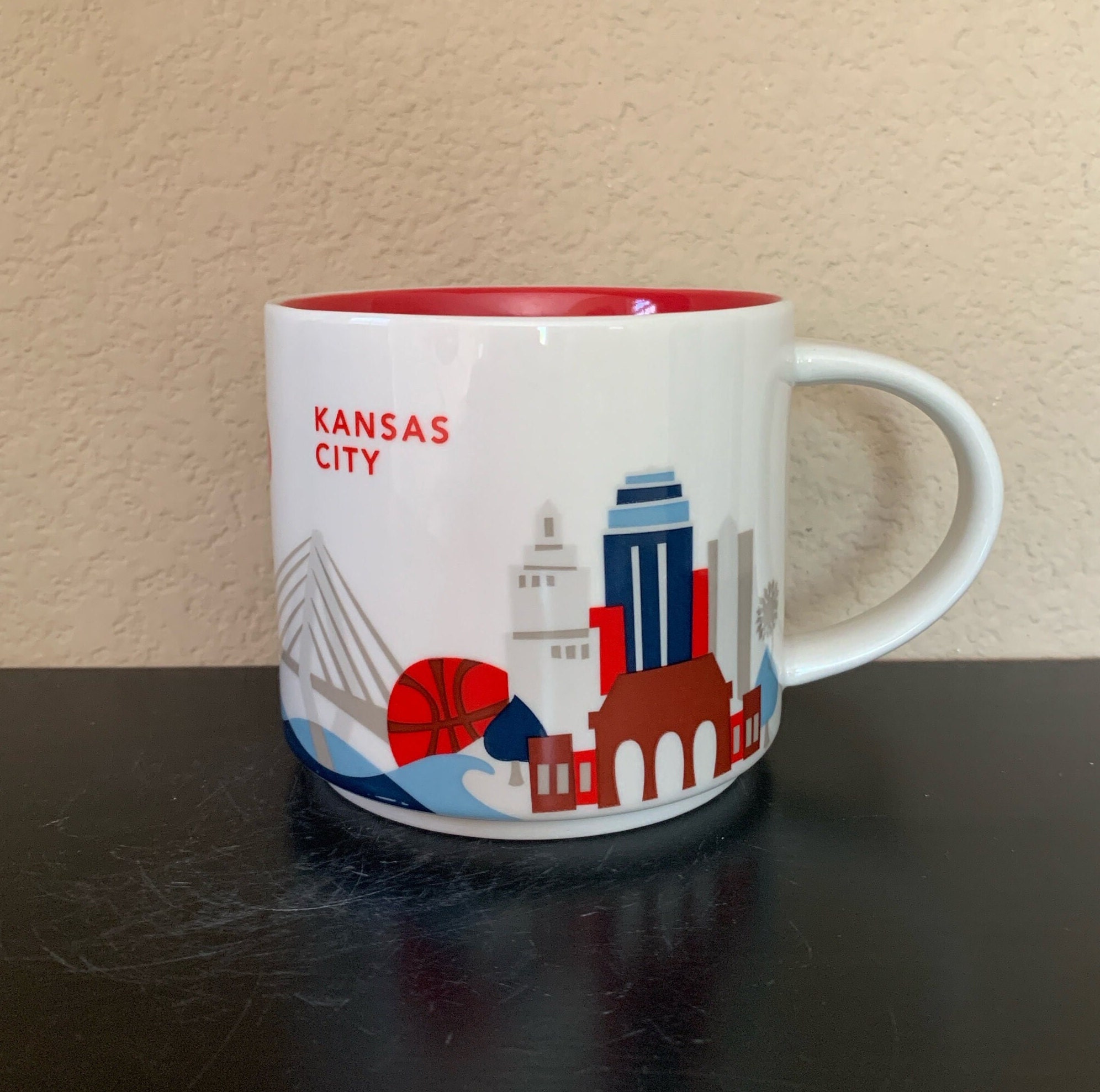 STARBUCKS Discontinued "you Are Here" Collectible KANSAS CITY Coffee Mug 14  0z. - Preowned - Etsy