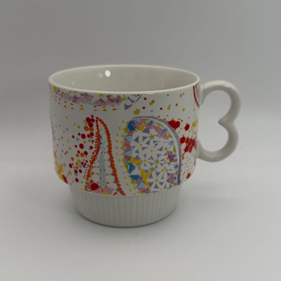 ANTHROPOLOGIE Stackable Abstract Multicolor Mug 10 Oz. - Preowned - Etsy