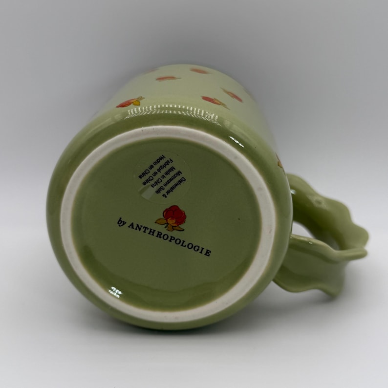 ANTHROPOLOGIE Georgie Green Mug 14 oz. - Preowned image 6
