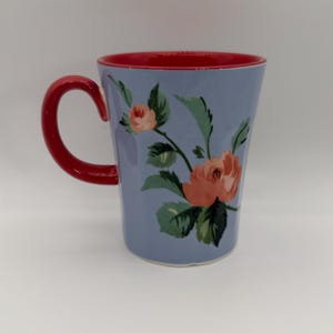 ANTHROPOLOGIE Maeve Chintzware Blue Floral Stoneware Mug 10 oz. - Preowned image 4