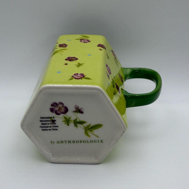 ANTHROPOLOGIE Pia I love You Color Green Mug 10 oz. - Preowned image 7