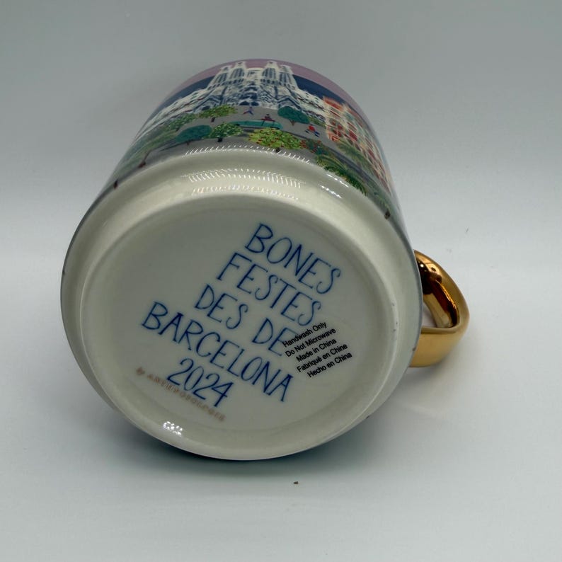 ANTHROPOLOGIE Holiday in the City Barcelona Mug 14 oz. - Preowned image 7