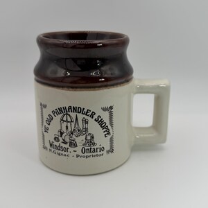 Abenakis Pottery Ye Old Panhandler Shoppe Windsor Ontario Crock Mug 10 oz