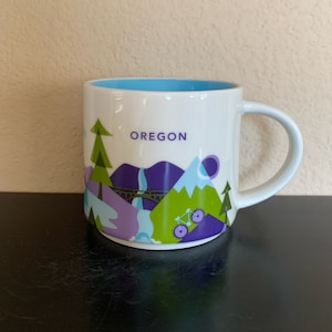 STARBUCKS Abgesetzter &quot;You Are Here&quot; Sammel- OREGON-Kaffeebecher 14 oz - gebraucht