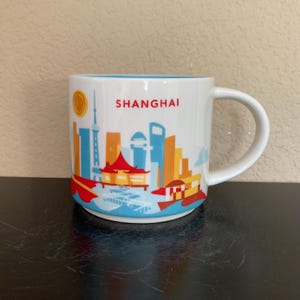 STARBUCKS INTERNATIONAL Collection &quot;You Are Here&quot; SHANGHAI China Coffee Mug 14 oz. - Preowned