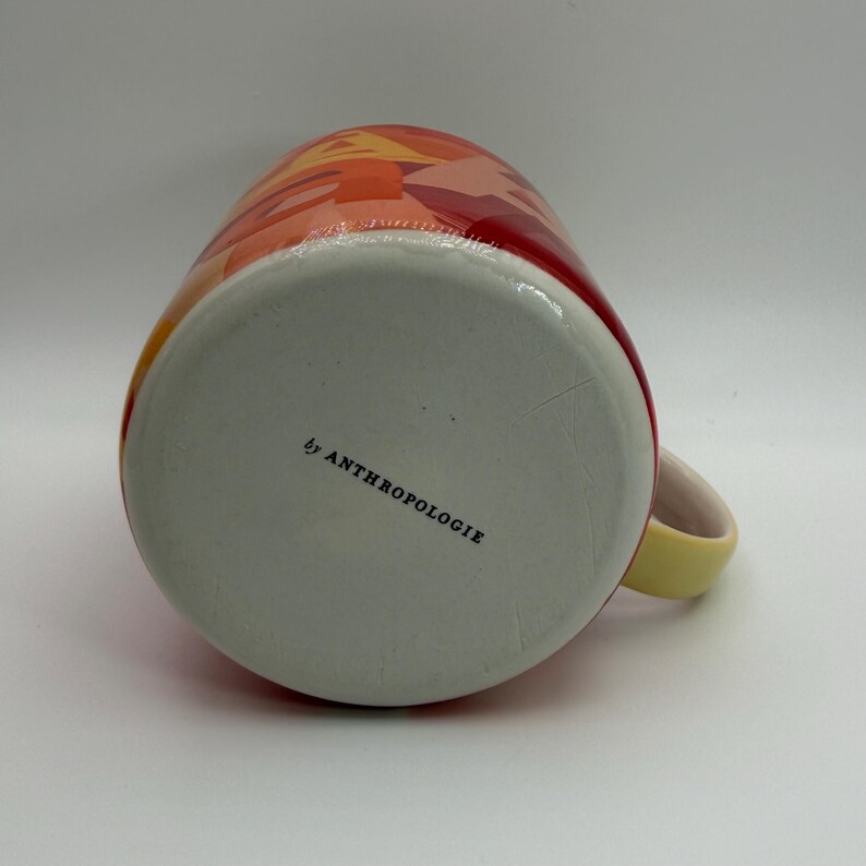 ANTHROPOLOGIE Lottie Monogram Letter A Mug 16 oz. - Preowned image 6
