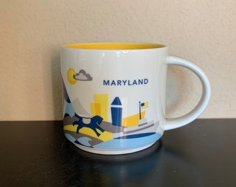 STARBUCKS Discontinued "You Are Here" Collectible MARYLAND Coffee Mug 14 oz. - Preowned