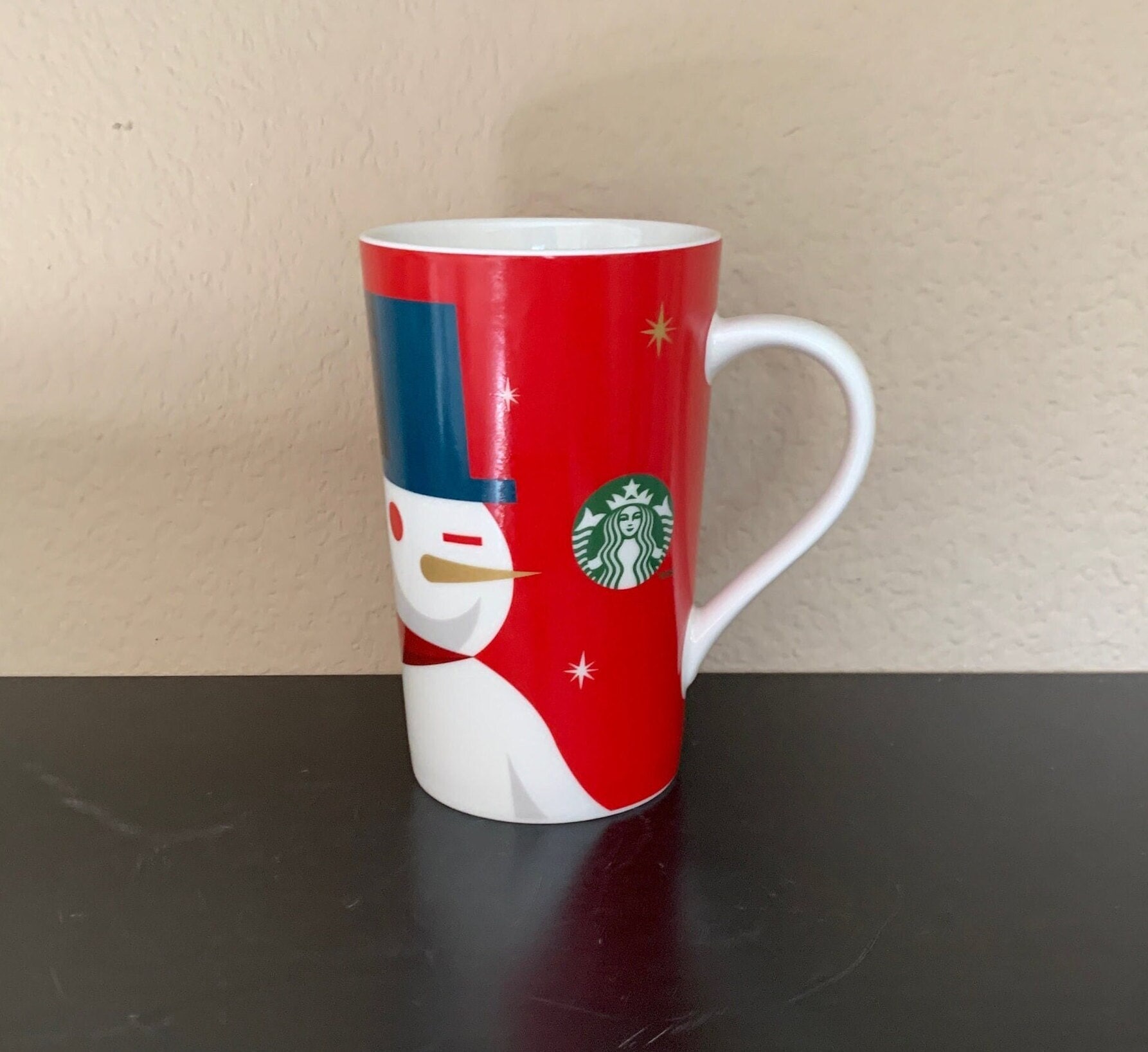 Tumbler Starbucks Rouge – Snowman – Verre Isotherme – Très Bon état