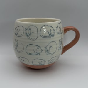 ANTHROPOLOGIE Leah Reena Goren Katt Stengodsmugg 340 ml – Begagnad bild 1