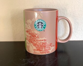 STARBUCKS STORY ORIGINS Coffee Bean Origin Mug 14 Oz. - Preowned - Etsy