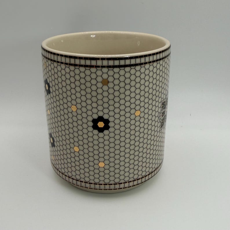 ANTHROPOLOGIE Bistro Tile Letter "B" Mug 12 oz. - Preowned image 4