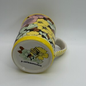 ANTHROPOLOGIE Lyla Color Yellow Coffee Mug 9 oz. - Preowned image 6