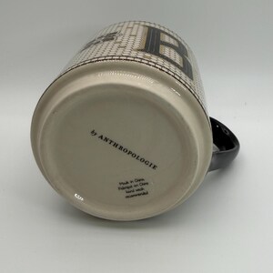 ANTHROPOLOGIE Bistro Tile Letter "B" Mug 12 oz. - Preowned image 6