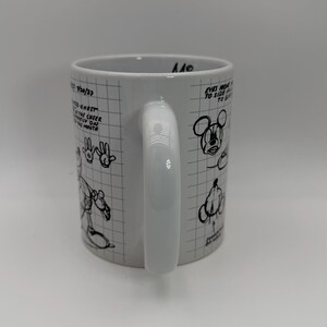 DISNEY JERRY LEIGH Mickey Mouse Sketch Book Don Towley Mug 12 oz. - Preowned image 2