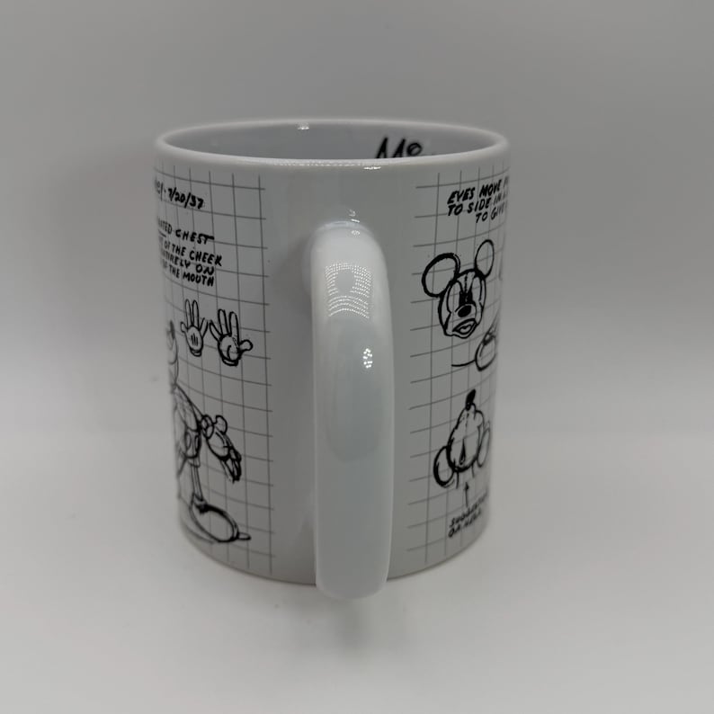 DISNEY JERRY LEIGH Mickey Mouse Sketch Book Don Towley Mug 12 oz. - Preowned image 2