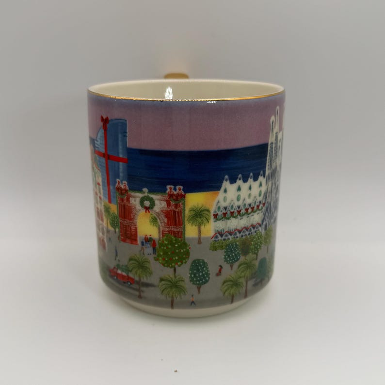 ANTHROPOLOGIE Holiday in the City Barcelona Mug 14 oz. - Preowned image 5