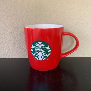 STARBUCKS Red Mermaid Logo Coffee Mug / Tea Cup 11 oz. - Preowned