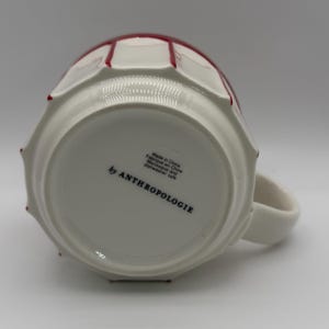 ANTHROPOLOGIE Bouldevard Latte vinfärgad mugg 450 ml - Begagnad bild 6