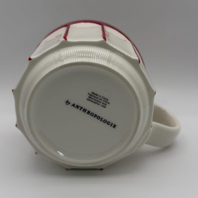 ANTHROPOLOGIE Bouldevard Latte vinfärgad mugg 450 ml - Begagnad bild 6