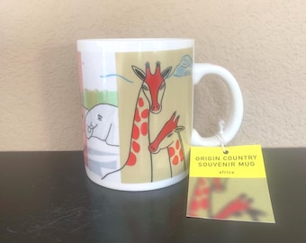 STARBUCKS 2001 Origin Country Souvenir AFRICA Coffee Mug / Tea Cup 14 oz. with Original Tag - Preowned