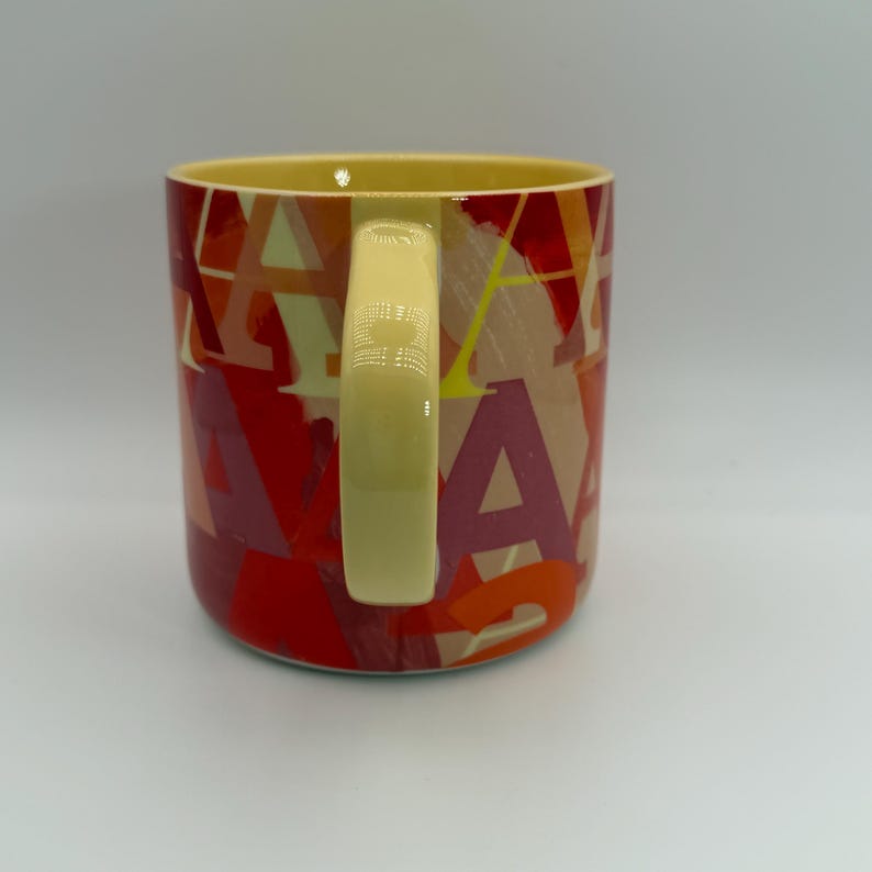 ANTHROPOLOGIE Lottie Monogram Letter A Mug 16 oz. - Preowned image 2